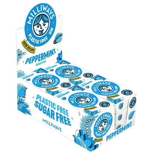 Milliways Plastic-Free Gum Peppermint Power 19g