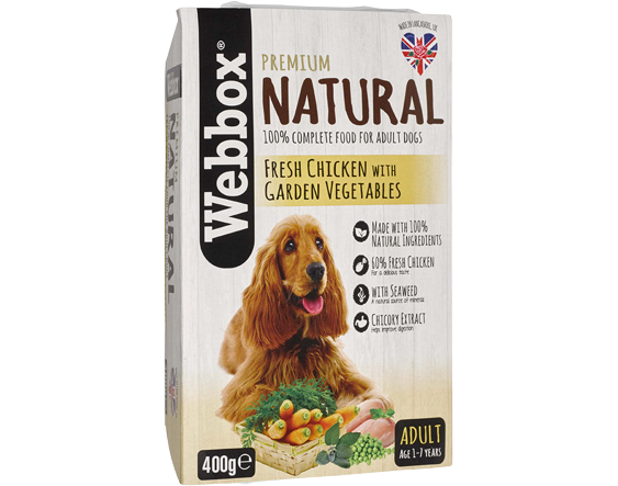 Webbox Natural Complete Tray, Fresh Chicken With Garden Vegetables 400g