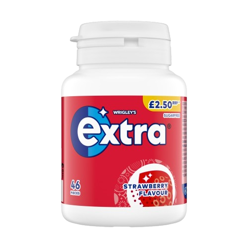 Extra Strawberry Flavour Sugarfree Chewing Gum Bottle PMP £2.50 46 Pieces