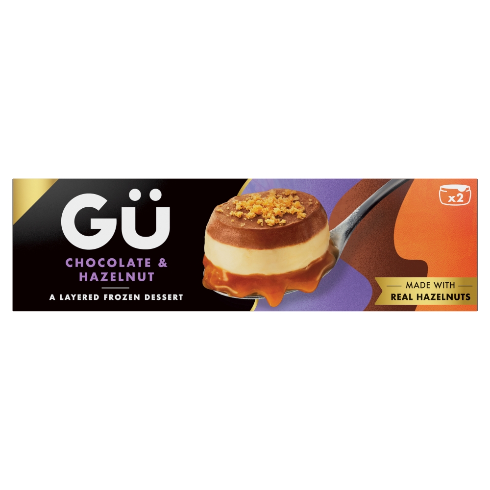 Gü Chocolate & Hazelnut A Layered Frozen Dessert 2 x 80g (160g)
