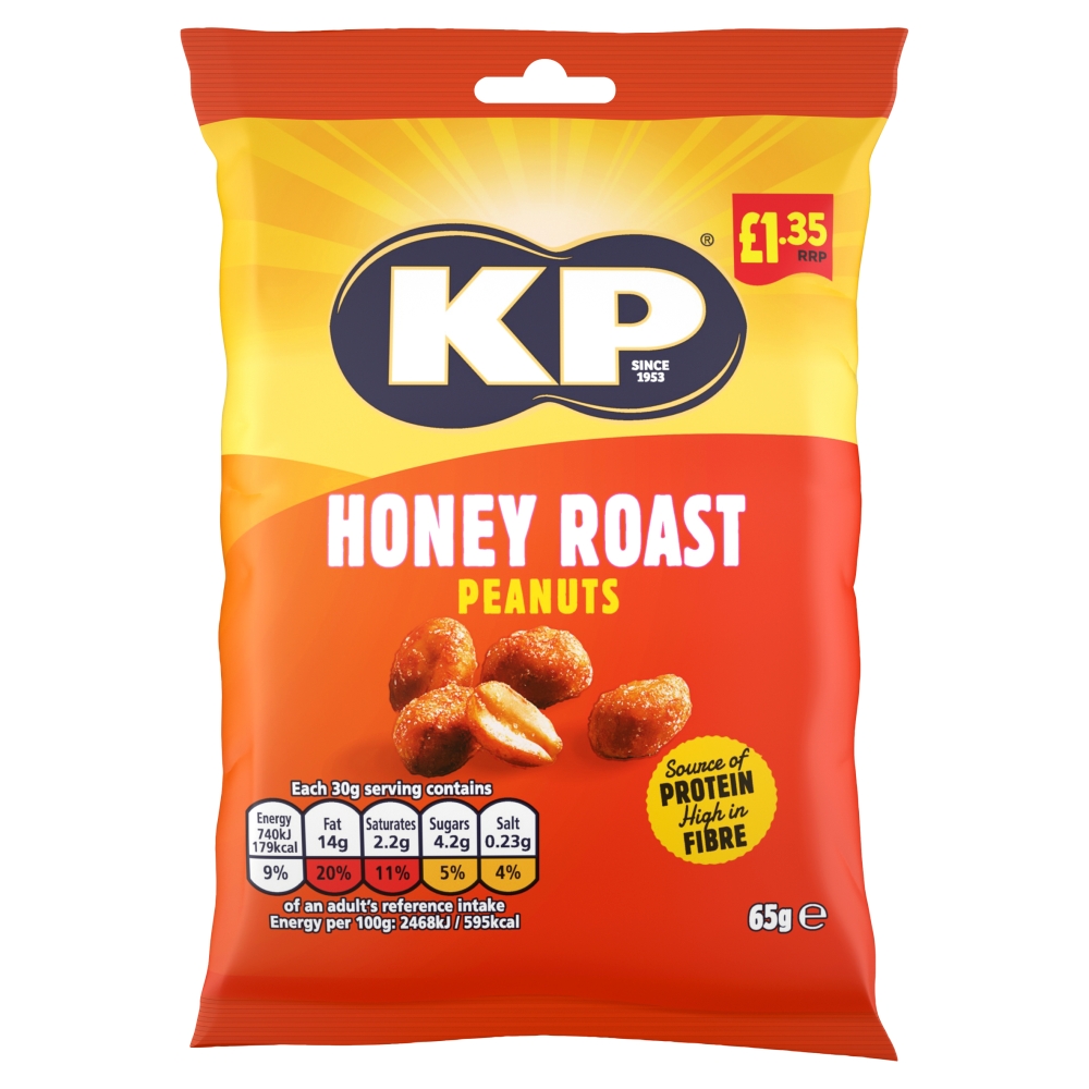 Kp Honey Roast Peanuts Pmp £1.35 65g