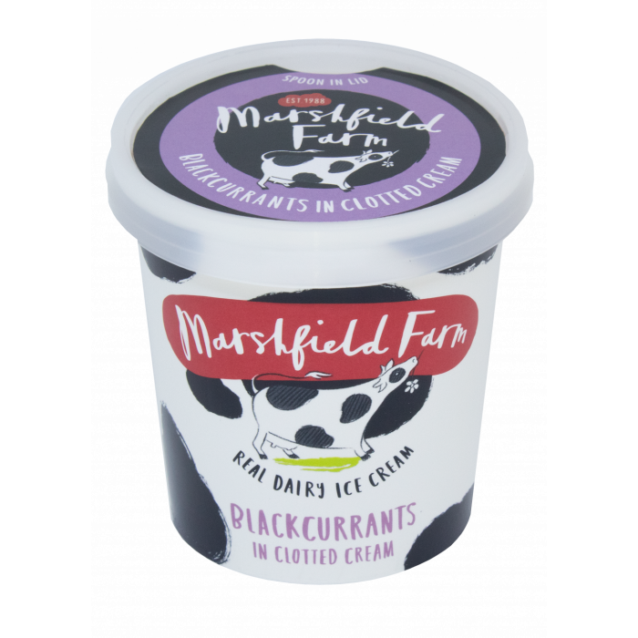 Marshfield Blackcurrants in Clotted Cream Cup 125ml