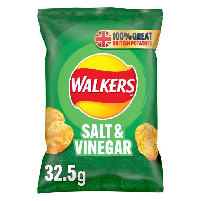 Walkers Crisps Salt Vinegar 32.5g