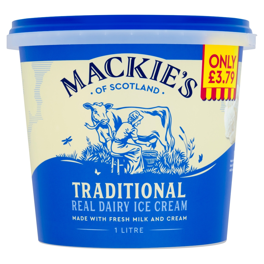 Mackie's of Scotland Traditional Real Dairy Ice Cream Pm £3.79 1 Litre