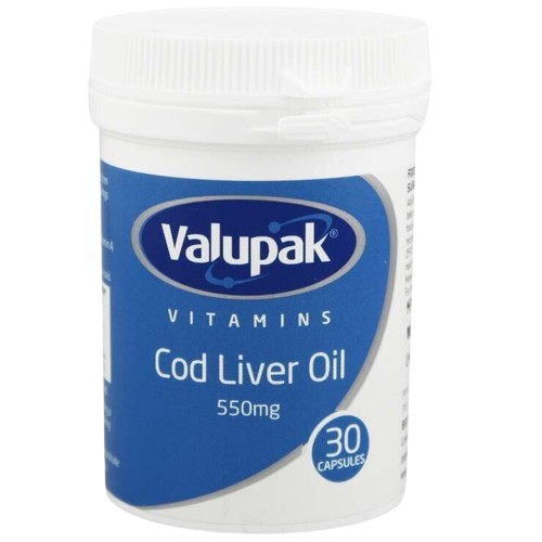 Valupak Cod Liver OIl 550mg 30 Capsule