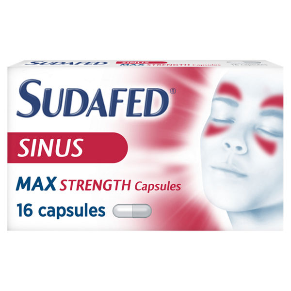 Sudafed Sinus Max Strength Capsules Pack of 16
