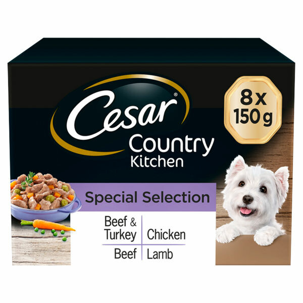 Cesar Country Kitchen Adult Dog Tray Special Selection In Gravy 150g