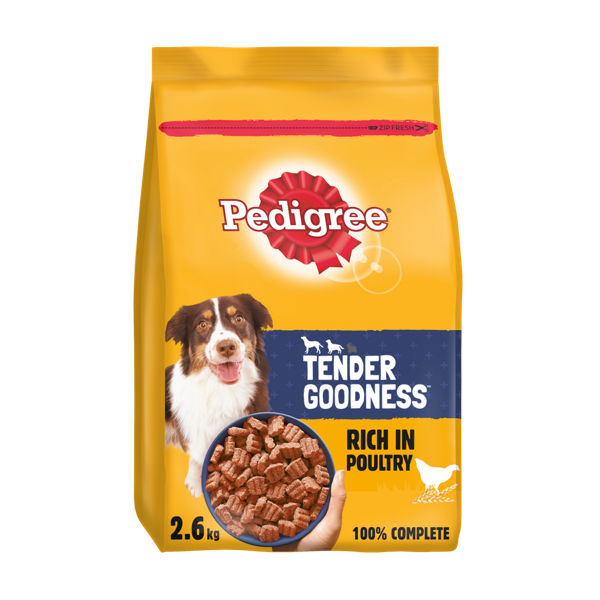 Pedigree Tender Goodness Dry Adult Dog Poultry 2.6kg
