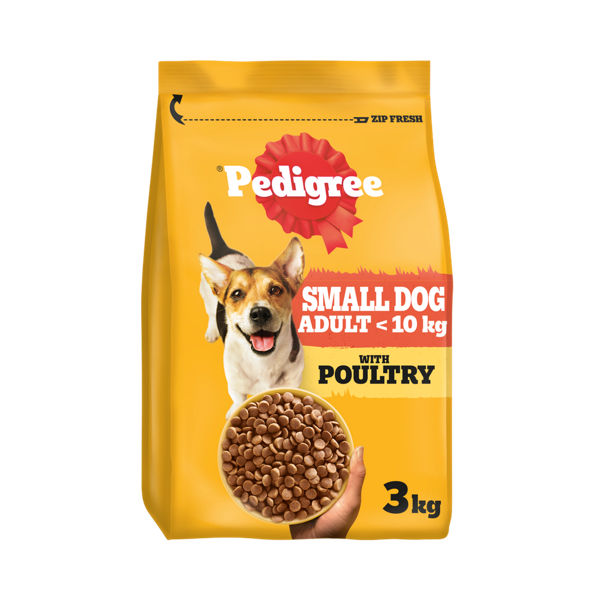 Pedigree Small Dog Complete Dry With Poultry And Vegetables 3Kg