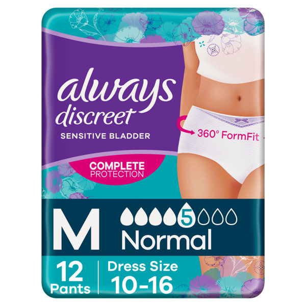 Always Discreet Underwear Incontinence Pants Women Normal M X12 - We Get  Any Stock