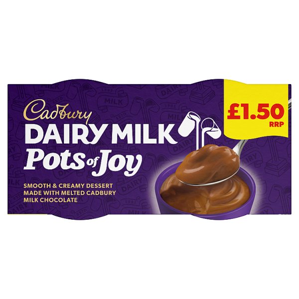 Cadbury Dairy Milk Pots of Joy Pm £1.50 (2 x 60g) 120g