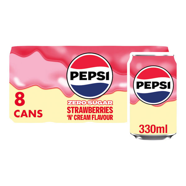 Pepsi Strawberries 'N' Cream Flavour 8 x 330ml