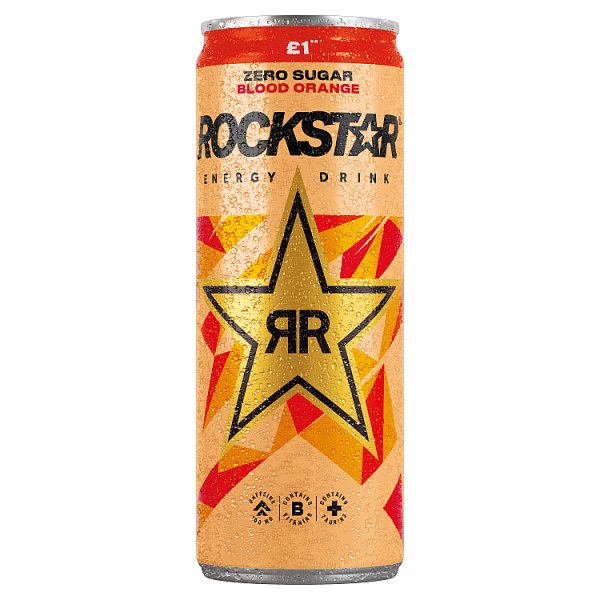 Rockstar Blood Orange Energy Can PMP £1.00 330ml