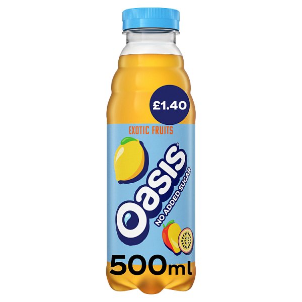 Oasis Exotic Fruits Zero Pmp £1.40 500ml