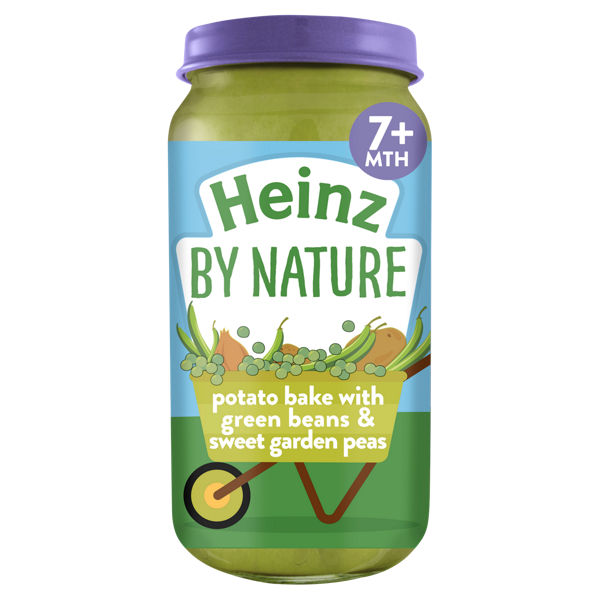 Heinz by Nature Potato Bake with Green Beans & Sweet Garden Peas Baby Food Jar 7+ Months 200g