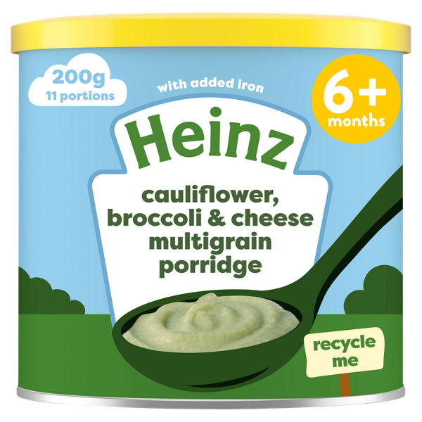 Heinz Cauliflower, Broccoli & Cheese Multigrain Porridge Baby Food 6+ Months 200g