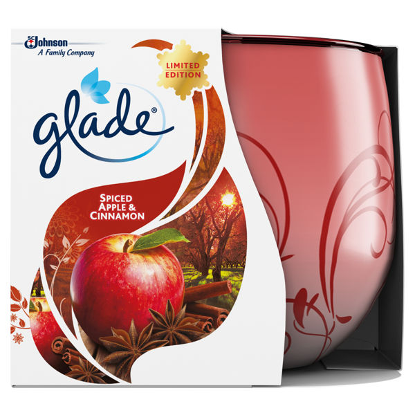Glade Scented Candle Spiced Apple and Cinnamon 120g