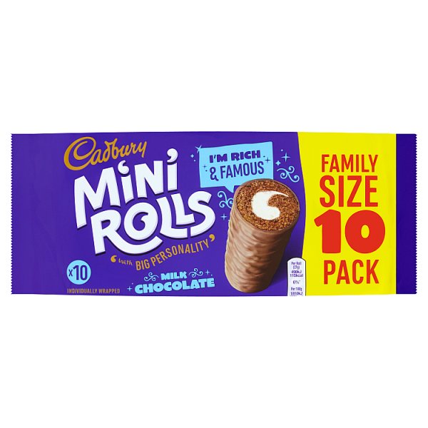 Cadbury Milk Chocolate Mini Rolls Cakes 10x26g