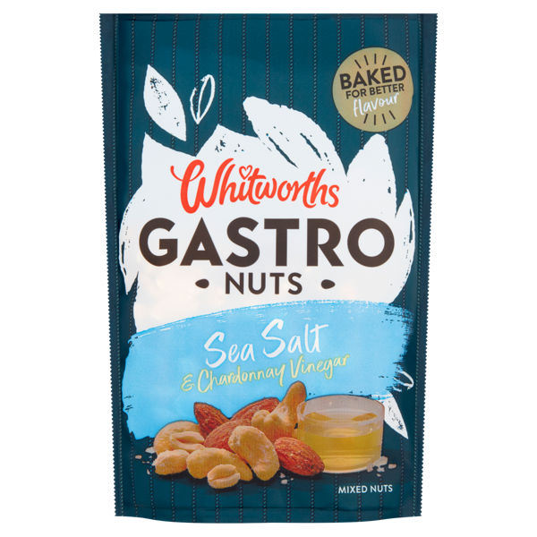 Whitworths Gastro Nuts Sea Salt & Chardonnay Vinegar Mixed Nuts 120g