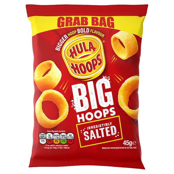 Hula Hoops Big Hoops Irresistibly Salted 45g We Get Any Stock