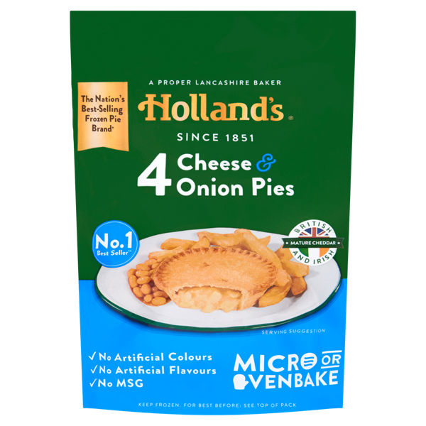 Holland's Cheese & Onion Pies 4 Pack