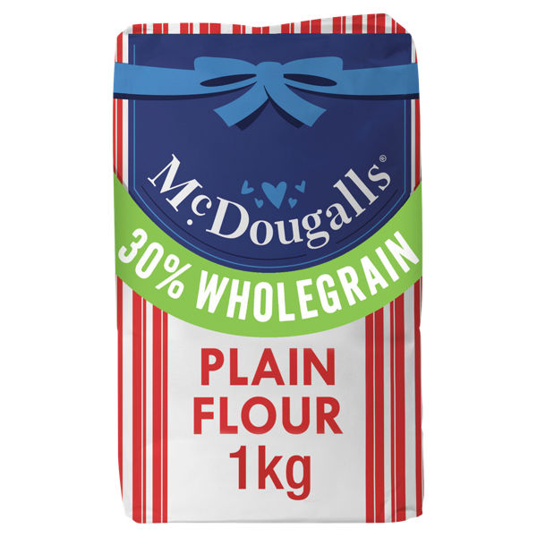 McDougalls Plain Flour White & Wholegrain 1kg