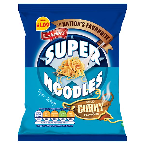 Batchelors Super Noodles Mild Curry Flavour 90g