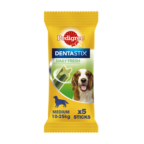 Pedigree Dentastix Fresh Adult Medium Dog Treats 5 x Dental Sticks 128g