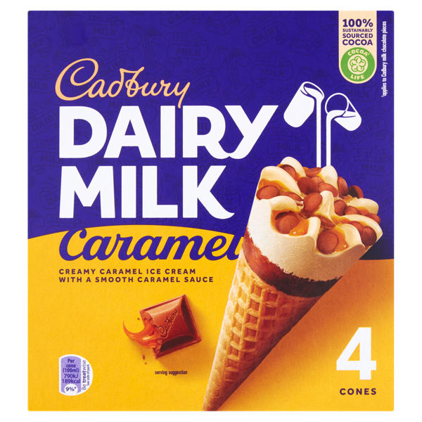 Cadburys Caramel Cones 4pk