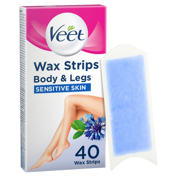 Veet Body Wax Strips for Sensitive Skin 20 Double Sided Strips 40 Pack