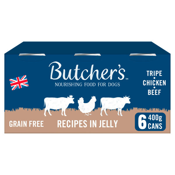 Butcher's Tripe Loaf Recipes Dog Food Tins With Chicken, Beef & Turkey