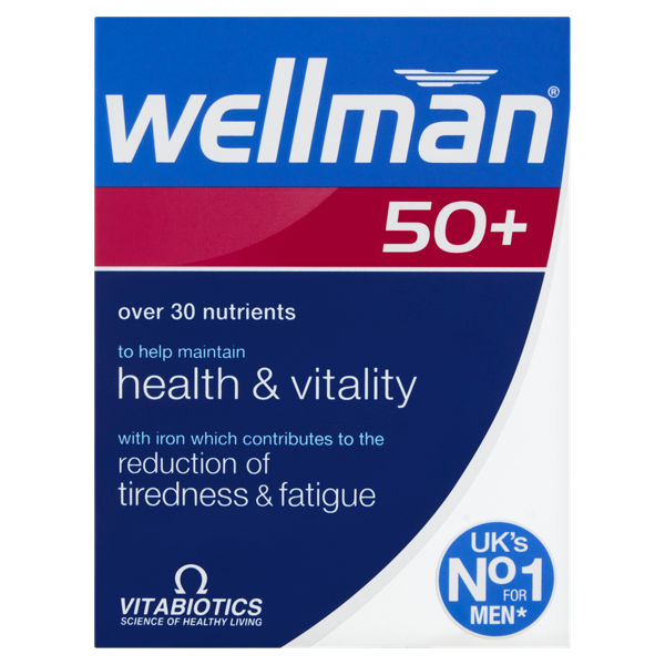 Vitabiotics Wellman 50 +  30 Tablets