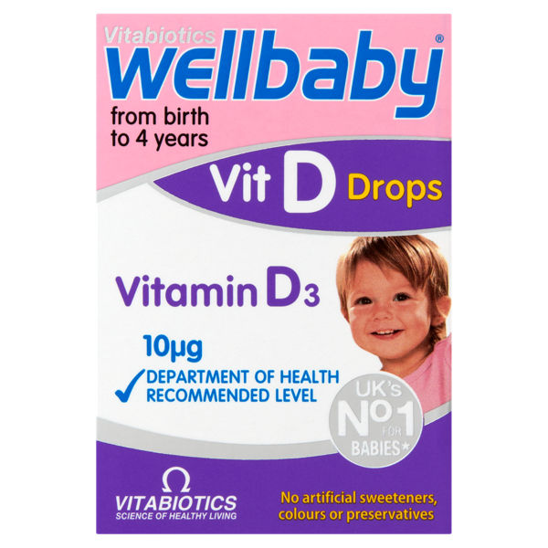 Vitabiotics Wellbaby 10mcg Vitamin D Drops - birth to 4 years 30ml