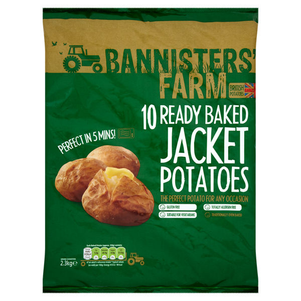 Bannisters Yorkshire Family Farm 10 Baked Jacket Potatoes 2.3kg