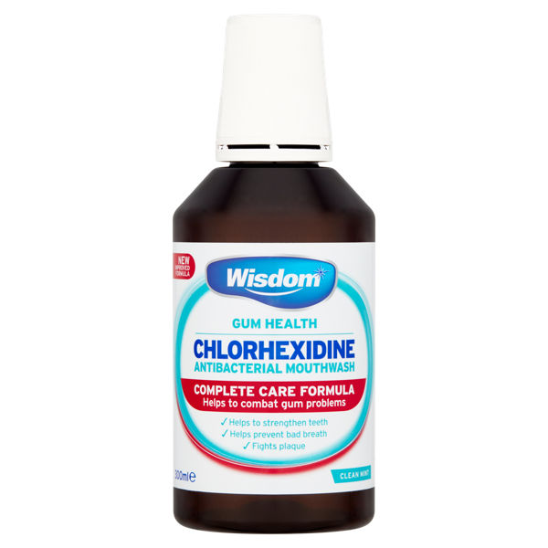 Wisdom Gum Health Chlorhexidine Antibacterial Mouthwash Clean Mint