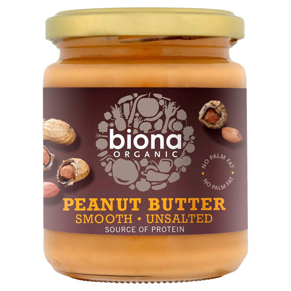 Biona Organic Peanut Butter Smooth Unsalted 250g