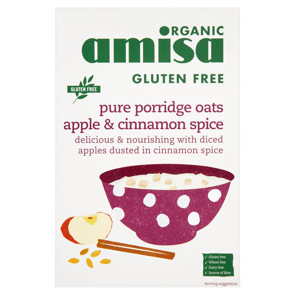 Amisa Organic Apple Cinnamon Oats 300g