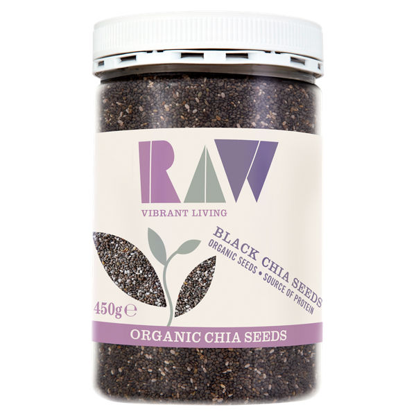 RAW Organic Black Chia Seeds 450g