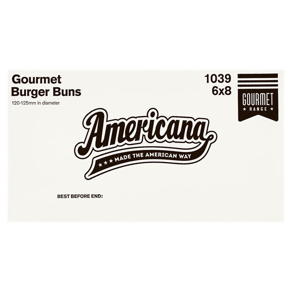 Americana 48 Gourmet Burger Buns 89g