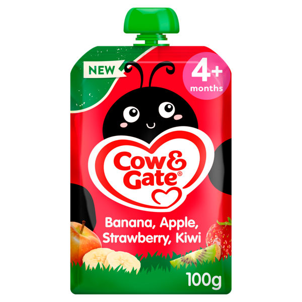 Cow & Gate Banana, Apple, Strawberry, Kiwi 100g