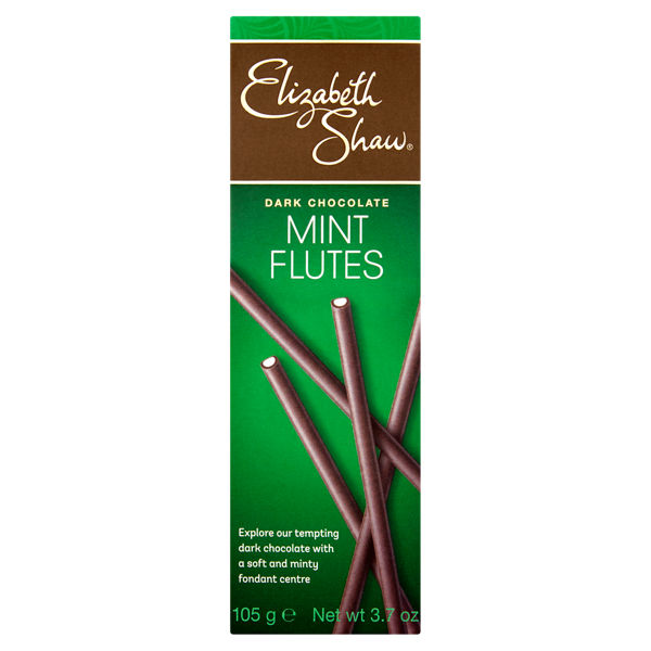 Elizabeth Shaw Dark Chocolate Mint Flutes 105g We Get Any Stock