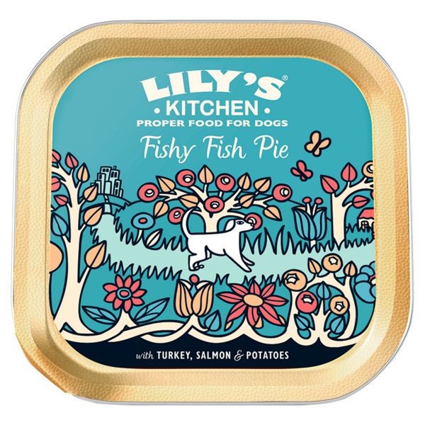 Lilys Kitchen Fishy Fish Pie with Peas Wet Dog Food 150g