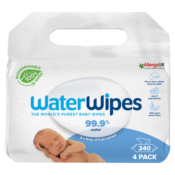 Waterwipes Sensitive Biodegradable Baby Wipes 6X60 Pack - Tesco