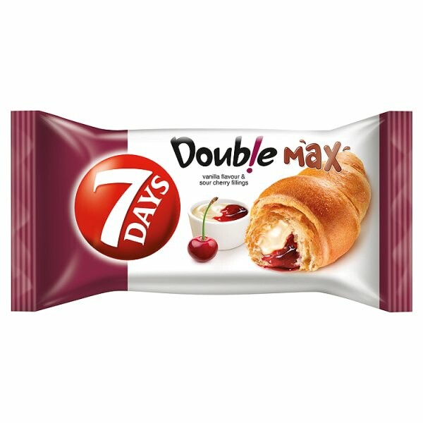 7 Days Double Max Vanilla & Cherry Croissant 80g - We Get Any Stock
