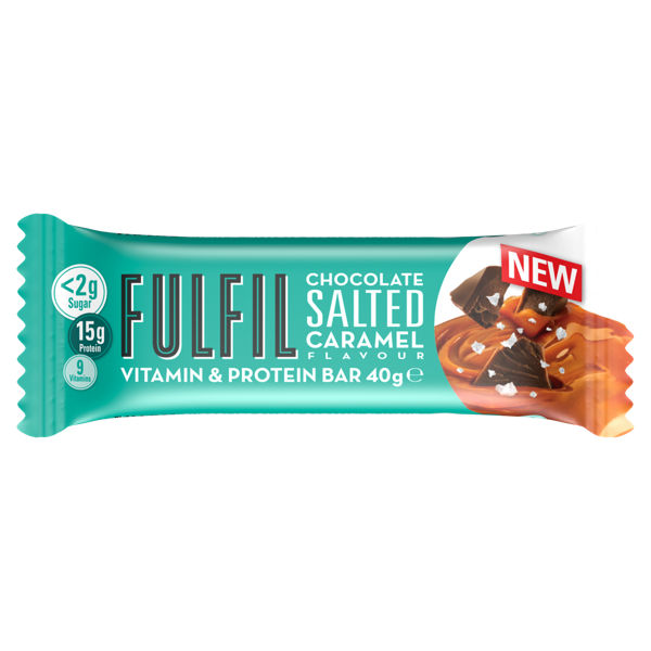 FULFIL Chocolate Salted Caramel Flavour Vitamin & Protein Bar 40g We