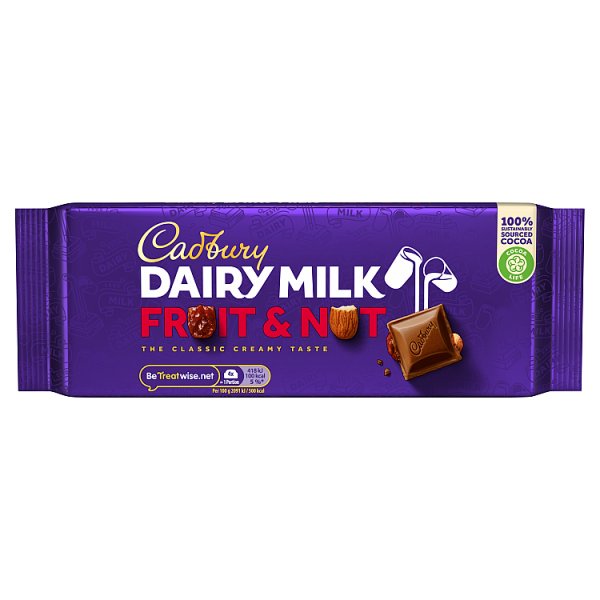 Cadbury Dairy Milk Fruit & Nut Chocolate Bar 180g