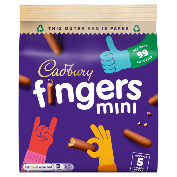 Cadbury Fingers Mini 5 x 19.3 g (96.5 g)