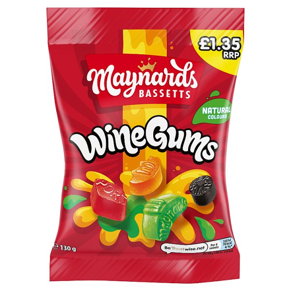 Maynards Bassetts Wine Gums Bag PM £1.35 130G