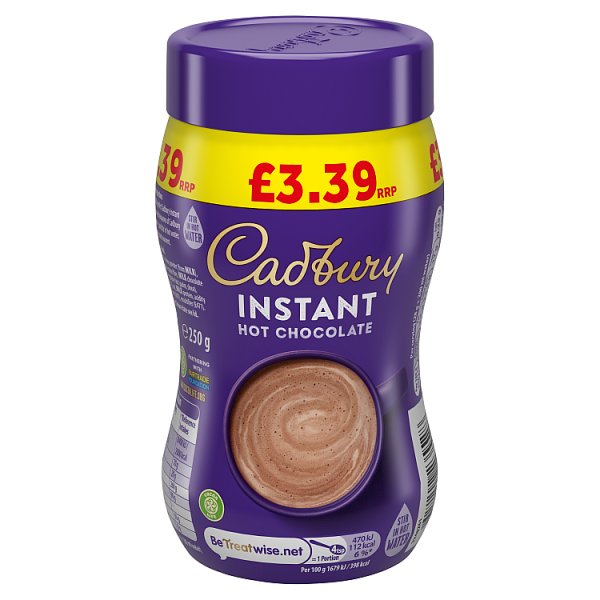 Cadbury Instant Hot Chocolate Pm £3.39 250g