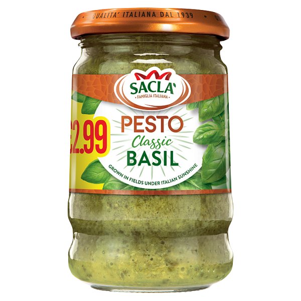 Sacla Classic Basil Pesto Pm £2.99 190g